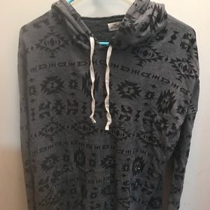 Gray and black hoodie/ Hollister M/L